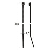 Kabelske vezice 203 x 2,5 mm (100 kom)