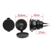 USB / JACK 4pólová zásuvka s kabelem