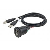 2x USB zásuvka s kabelem