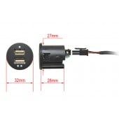 2x USB zásuvka s kabelem