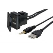 USB + JACK zásuvka s kabelem