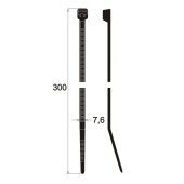 Stahovací pásky 300 x 7,6 mm (100 ks)