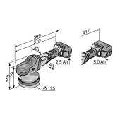 Aku-excentrická leštička v sadě FLEX XCE 8 125 18.0-EC/5.0 Set