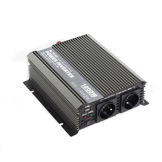 Měnič napětí z 12V na 230V + USB, 1200W - CAR1200