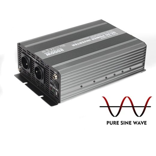 Pretvarač napona sinusni val s 12V na 230V, USB, 2000W - CAR2000-S