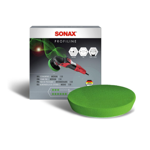 Středně tvrdý lešticí kotouč Sonax Schaum Pad Medium 150