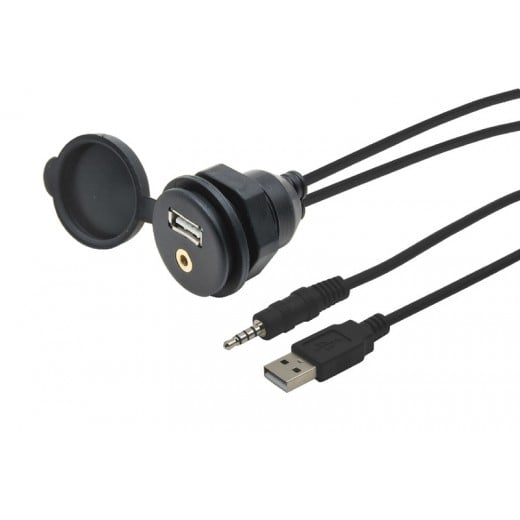 USB / JACK 4pólová zásuvka s kabelem