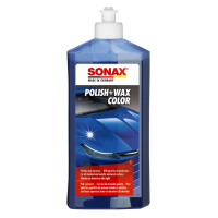 Leštěnka s voskem na modré barvy Sonax Polish+Wax Color Blau (500 ml)