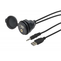 USB / JACK 4pólová zásuvka s kabelem