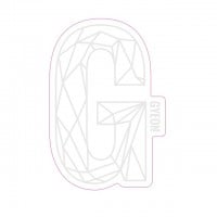 Samolepka Gyeon G Sticker White (100 mm x 65,6 mm)