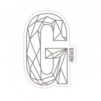 Samolepka Gyeon G Sticker Silver (100 mm x 65,6 mm)